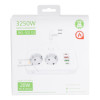 Мережевий фільтр на 2 євро розетки з 2 USB та 2 Type-C чорний HP-5-18