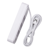 Мережевий фільтр 3 м подовжувач F06U на 6 розеток 4 USB 1 Type-C та кнопкою відключення Білий HP-5-23