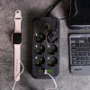 Мережевий фільтр 5 м подовжувач F06U на 6 розеток 4 USB 1 Type-C та кнопкою відключення Чорний HP-5-26