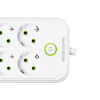 Мережевий фільтр 4.7 м подовжувач на 8 розеток з 3 USB 1 Type-C та кнопкою відключення F20U Чорний HP-5-29