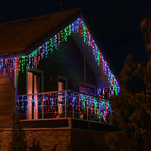 Новорічна гірлянда вулична Бахрома 36 м 600 LED чорний провід Мультиколор 36МBML. Photo 3