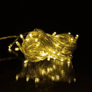 Новорічна кімнатна гірлянда нитка 6 м 50 LED білий провід Жовтий W50LED6MWY. Photo 2