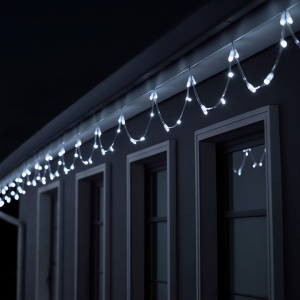 Новорічна гірлянда кімнатна нитка 18 м 180 LED білий провід Білий W180LED18MWW. Photo 2