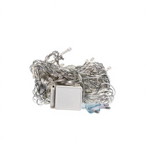 Новорічна гірлянда штора 1,5х1,5 м 64 LED білий провід Білий ZWM1564LEDW. Photo 2