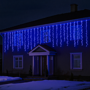 Вулична гірлянда Бахрома 36 м 600 LED білий провід Синій 36MWBL. Photo 3