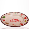 Новорічна тарілка з порцеляни Merry Christmas т Ø27.5 см CR-1-39