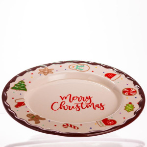 Новорічна тарілка з порцеляни Merry Christmas т Ø27.5 см CR-1-39. Photo 2