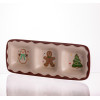 Менажниця порцелянова Merry Christmas на 3 секції 30×11×2.5 (см) прямокутна CR-1-41