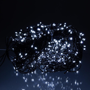 Гірлянда Різдвяна фея вулична 100 (м) 1000 LED чорний провід Білий CF1000L100MBW