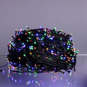 Гірлянда Різдвяна фея вулична 100 (м) 1000 LED чорний провід Мультиколор CF1000L100MBML. Photo 2