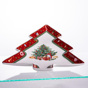 Сервірувальне новорічне блюдо для закусок Christmas 29×24×2 (см) порцеляна HP-SDHK-17. Photo 2