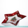Сервірувальне новорічне блюдо для закусок Christmas 25,5 (см) з порцеляни HP-SDHK-19