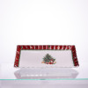 Сервірувальне новорічне блюдо для закусок Christmas 30,5×17,5×2,5 (см) прямокутне з порцеляни HP-SDHK-21
