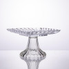 Тортівниця скляна квадратна на ніжці, 16×16 см прозора 64486-15