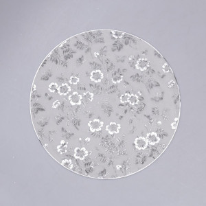 Килимок для сервірування столу Flowers 38 см, срібло HP-36327-12G