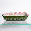 Форма для запікання Vintage 33×21×5.5 (см) прямокутна з ручками Зелена HM05-11
