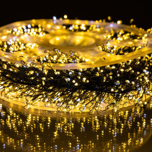 Новорічна гірлянда кімнатна роса 100 м 3000 LED Хвойна лапа зелений провід Жовте сяйво D3000L100MGY. Photo 2