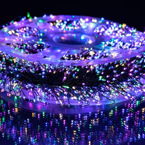 Новорічна гірлянда кімнатна роса 100 м 3000 LED Хвойна лапа зелений провід Мультиколор D3000L100MGML. Photo 3