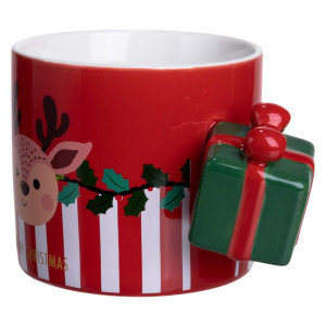 Чашка порцелянова новорічна Merry Christmas 400 (мл) Червона Yiwu FM-CS-49R. Photo 3
