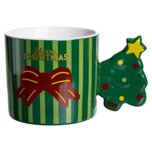 Чашка порцелянова новорічна Merry Christmas 350 (мл) Зелена Yiwu FM-CS-51GR. Photo 3