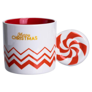 Чашка порцелянова новорічна Merry Christmas 350 (мл) Біла з червоним Yiwu FM-CS-51WR. Photo 2