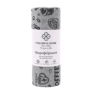 Відривні кухонні серветки з мікрофібри в рулоні 25х25 см (20 шт) Coffee Сірий 544-2G