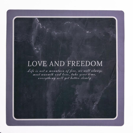 Килимок для ванної кімнати Love and freedom 58*58 см діатомітовий HP-42-10