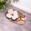 Килимок для ванної кімнати з 3D-ефектом Petal Relief 38*58 см діатомітовий Коричневий HP-42-35