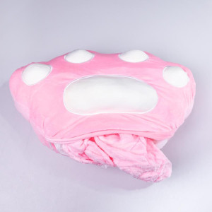 М'яка іграшка-подушка з пледом Лапка 110×170 (см) плюшевий дитячий плед 3в1 Рожевий 520-20P. Photo 3