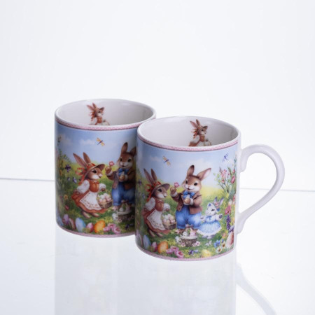 Набір чашок порцелянових Rabbit Family  220 мл 2шт HP-7323-8