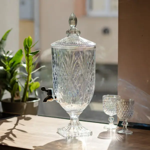Лимонадниця Crystal Trinity 5 літрів із краном для мохіто-сока напоїв HP-19-303. Photo 3