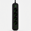 Мережевий фільтр-подовжувач 5 розеток 3xUSB-A 1xUSB-C 5м чорний HP-5-40