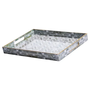 Набір підносів декоративних Mosaic 2 штуки 40х30х4 см HP-HK-B8. Photo 3