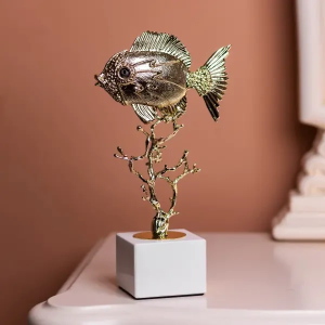 Декоративна фігурка Gold Fish 16x8x30 см металева HP-7-18. Photo 2