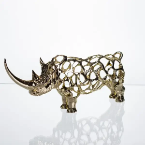 Декоративна фігурка Rhinoceros 23х6х10 см металева HP-7-22