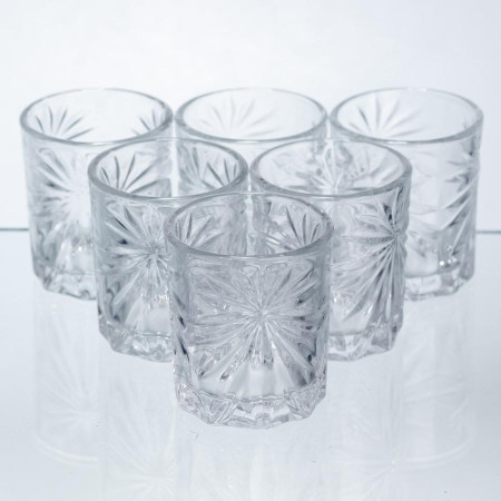 Набір чарок для віскі Shot glass 6 штук по 75 мл HP-17-34