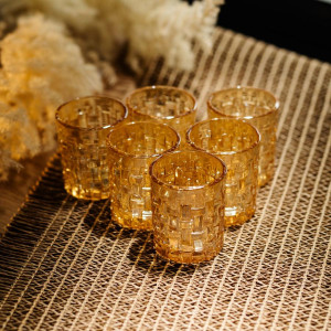 Набір чарок для міцних напоїв Shot glass 6 штук по 75 мл коричневий HP-17-37. Photo 2