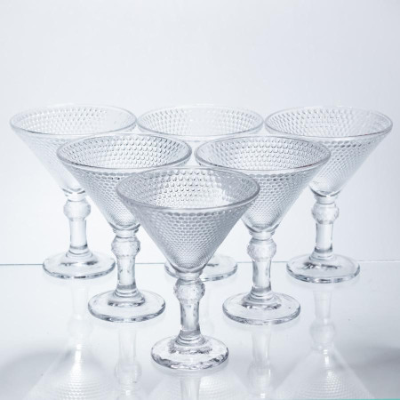 Набір келихів для мартіні Martini Glass 6 штук по 215 мл коктейльні HP-17-56