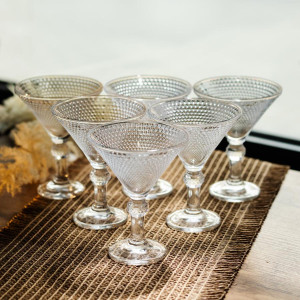 Набір келихів для мартіні Martini Glass 6 штук по 215 мл коктейльні HP-17-56. Photo 2