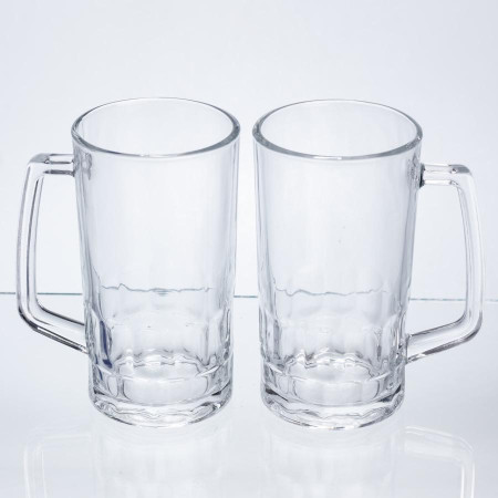 Набір кухлів для пива Patterned Stein скляних 2 штуки по 530 мл HP-17-61