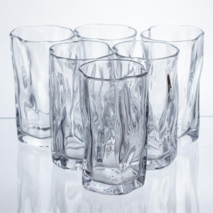 Набір склянок для напоїв Crinkle Glass 6 штук по 270 мл HP-17-62