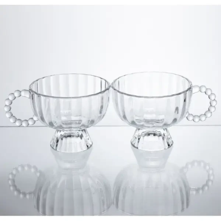 Набір креманок на ніжці Sundae Dish 2 штуки по 300 мл з ручкою HP-17-14