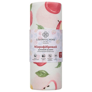 Серветки в рулоні Яблуко 20 штук 25*25 см із мікрофібри Colorful Home 515-17-60JAB
