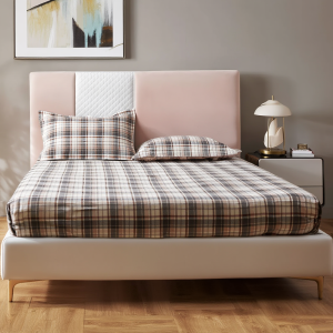 Комплект трикотажний простирадло на резинці 160*200 см з наволочками checkered 004-105-16-48-3-8. Photo 2