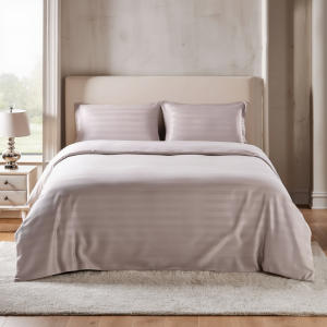 Комплект постільної білизни у смужку євро 200*230 см бежевий 004-163-4-18-3. Photo 2