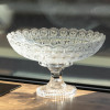 Фруктовниця на ніжці скляна Queen Lace 32 см під кришталь Yiwu HP-34-47