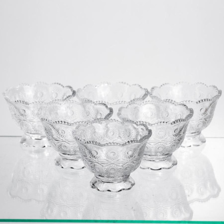 Набір креманок Crystal Daisy 6 штук по 200 мл Yiwu HP-34-74
