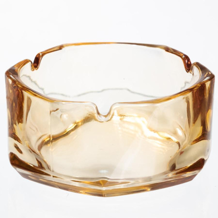 Попільничка скляна Diamond Faceted 12 см, золотистий Yiwu HP-34-78