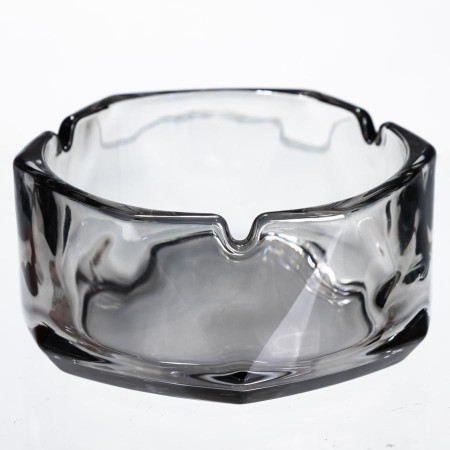 Попільничка скляна Diamond Faceted 12 см, сірий Yiwu HP-34-79