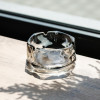 Попільничка скляна Diamond Faceted 12 см, сірий Yiwu HP-34-79
